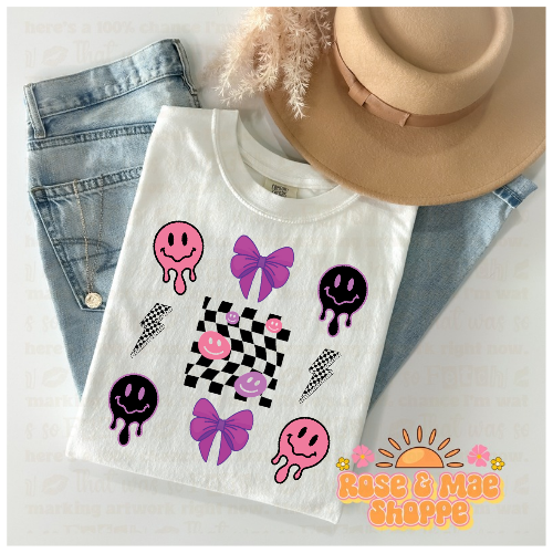 Purple Check Smileys