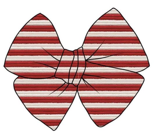 Red & white embroidered