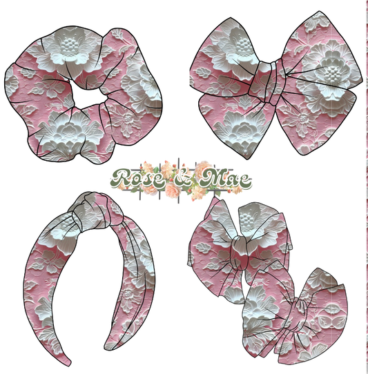 White Flowers on Pink